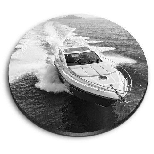 Round mdf magnets yacht - magnets,