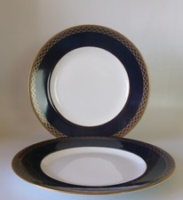 TWO WATERFORD POWERSCOURT 205mm SALAD PLATES  IMMACULATE