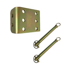 Spare Front Plate & Pins For Height Adjustable Tow Ball Hitch Drop Plate Plated