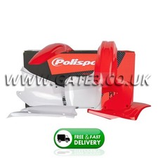 Honda CR250 CR 250 2000-2001 Polisport Plastics Kit Red White Plastic Panels Set