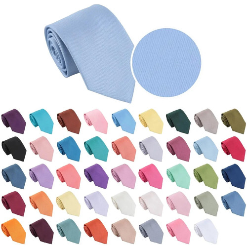 Mens tie plain solid colour - mens,