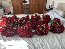 14x Red Artificial Rose Bouquets Wedding Birthday Party Table Decoration L-38cm