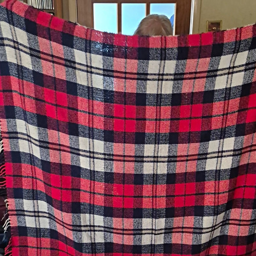 Red black white - white, tartan