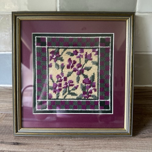 Vintage framed cross stitch - vintage,