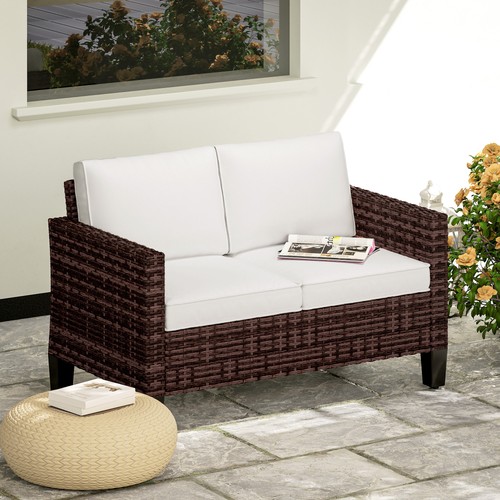 Seater rattan garden sofa - rattan,