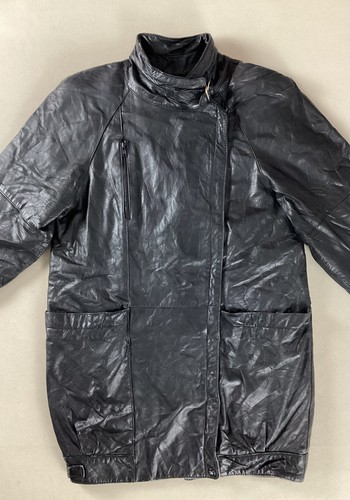 Vintage leather coat biker - vintage,
