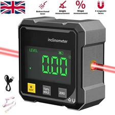 360° Magnetic Digital Angle Gauge Finder With Laser Inclinometer Level Meter