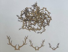 Wooden MDF Reindeer Antlers Christmas Craft Blank Embellishments