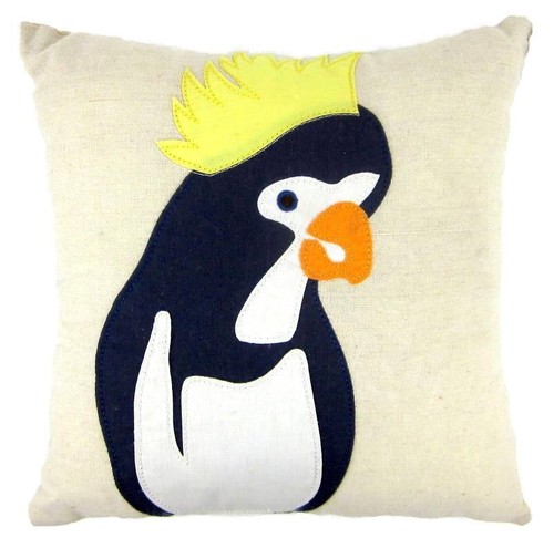 Natural linen filled cushion - natural,