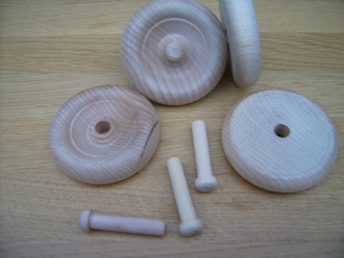 Classic car wooden wheels - 4x,