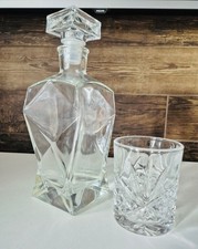 Faceted Glass Decanter and
