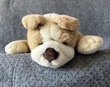Russ Berrie ‘Champers’ The Puppy Dog Lying Down 16" Soft Plush 