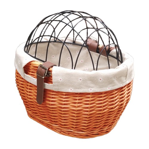 Wicker bike basket for - bike, small