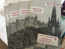 Hearts home programmes 1950s - hearts,