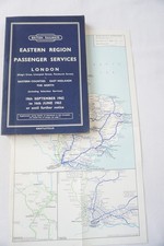 Sept 1962 - June 1963 Eastern Region Railway Passenger Timetable VGC