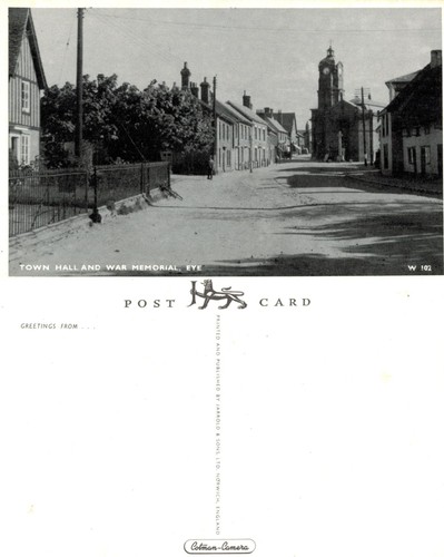 Vintage postcard town hall - vintage,