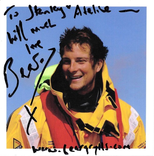 Bear grylls autographed - bear,