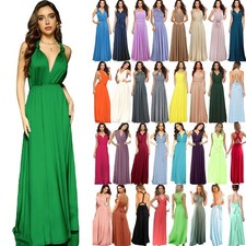 Womens Formal Dress Long Maxi Party Dresses Bridesmaid Gown Multi Wear Christmas