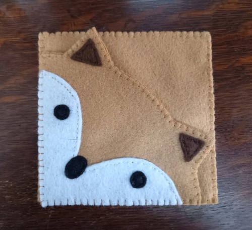 Handmade felt fabric - handmade, stitched