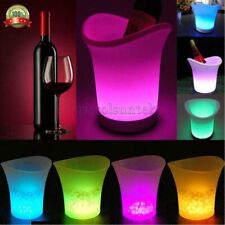 5L LED Light Up ICE BUCKET 7 Color Glowing Changing Champagne Wine Drinks Cooler