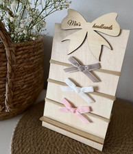 Personalised Baby Wooden Headbands Stand, Hairband Organizer Hair Bow Holder