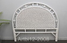 Woven Rattan Headboard, King Size, White  (4561)