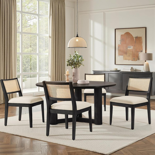 Rattan dining chairs set - rattan,
