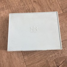 Plastic Playing Card box Thomas De La Rue Box Royal Coat of Arms Vintage blue