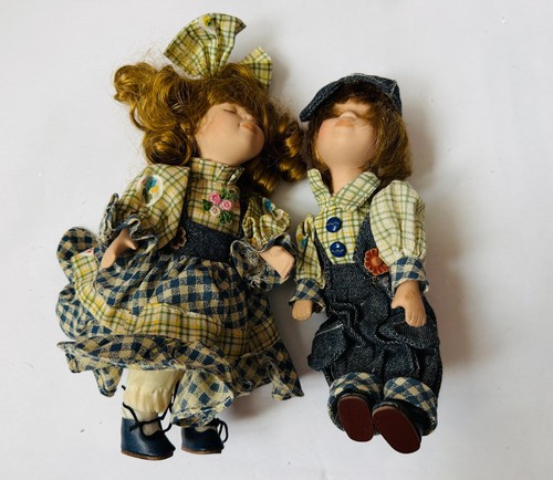 Vintage porcelain doll couple - porcelain,