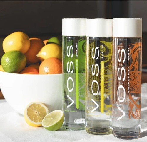 24x voss empty glass bottles - 24x,