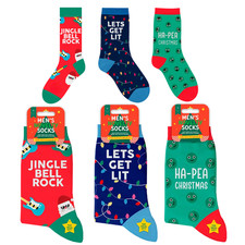 Mens Christmas Socks Pack Of 3