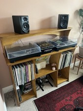 DJ DECK STAND UNIT HANDMADE WOODEN PREOWNED