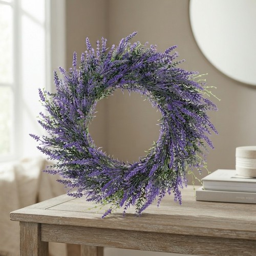 Purple lavender wreath - lavender,