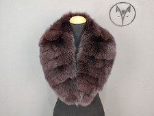 Real Fox fur collar brown