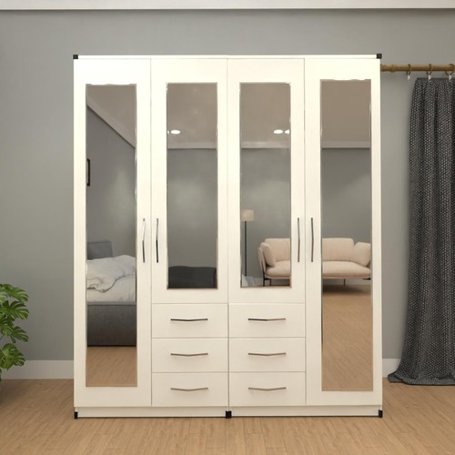 Door mirrored combi wardrobe - 4,