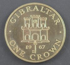 GIBRALTAR 1967 CASTLE AND KEY SILVER PROOF CROWN - boxed