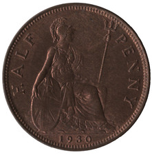 1930 Great Britain Half Penny