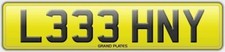 Number plate L333 HNY