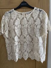 Zara Cream Lace Top Size L