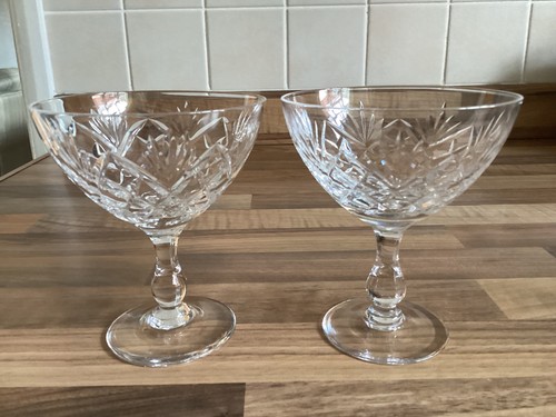 Pair royal brierley crystal - pair,