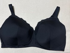 M&S NON WIRED, PADDED, POST SURGERY FULLCUP BRA In BLACK Size 40A