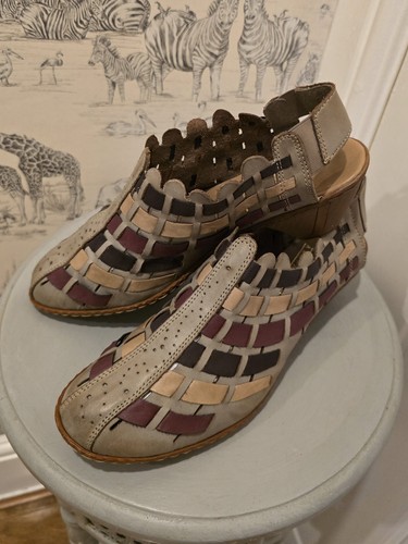 Rieker woven leather sandals - rieker,