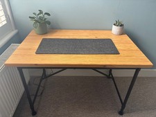 Ikea Kullaberg Large Desk Solid Table Black Metal Legs