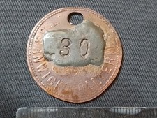 Swanwick Colliery 1947 Pre-Mining Miners Pit Check Token Tally No 30