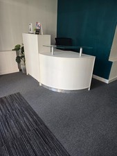 White reception desk counter/ salon/ office / shop 