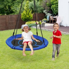 100cm Giant Nest Web Rope Hanging Tree Kids Swing Seat Round Backyard Playground