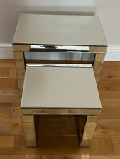 Modern Clear Mirrored Nest of