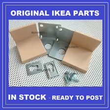 Ikea BESTA wall brackets mount set tv bench light BROWN covers screws & fixings