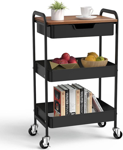 Tier rolling cart with - rolling,