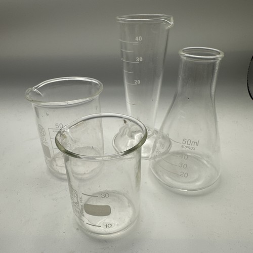 4xlaboratory glassware 30ml - glassware, 50+30ml